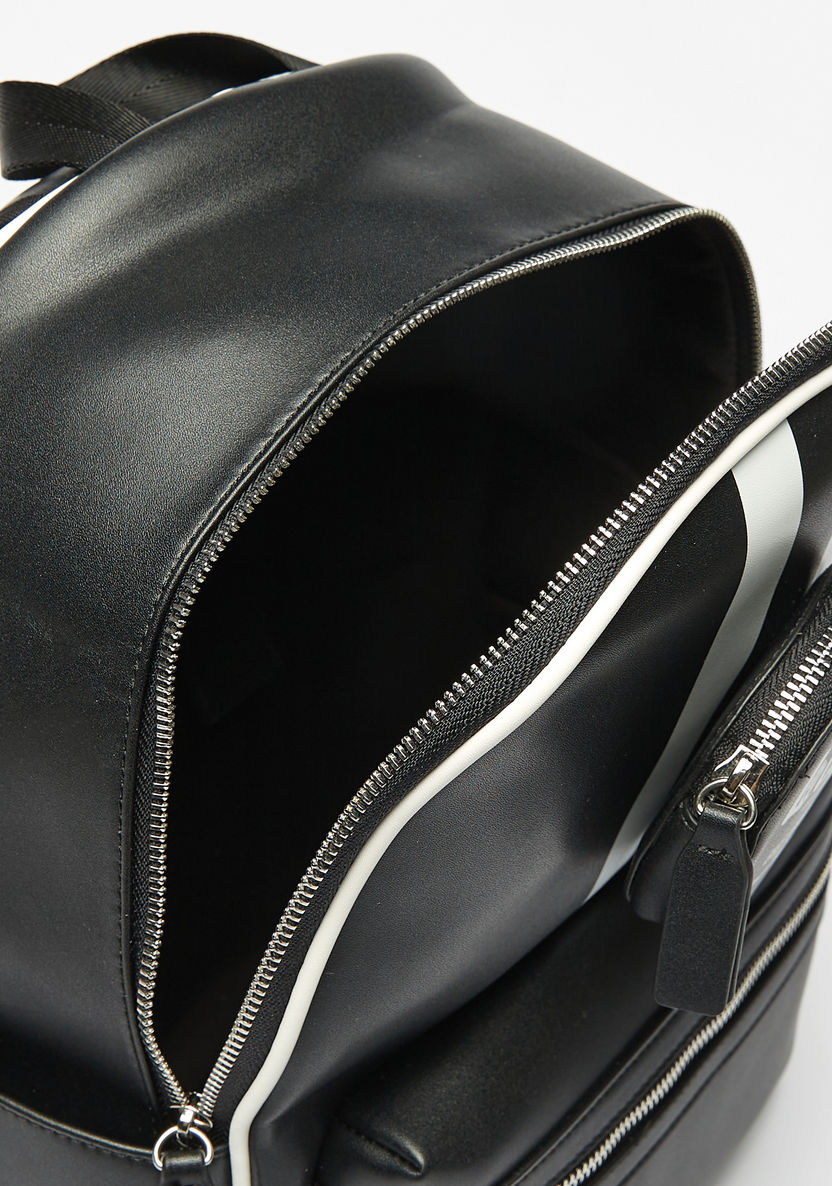 Lee Cooper Striped Backpack with Adjustable Straps-Women%27s Backpacks-image-3