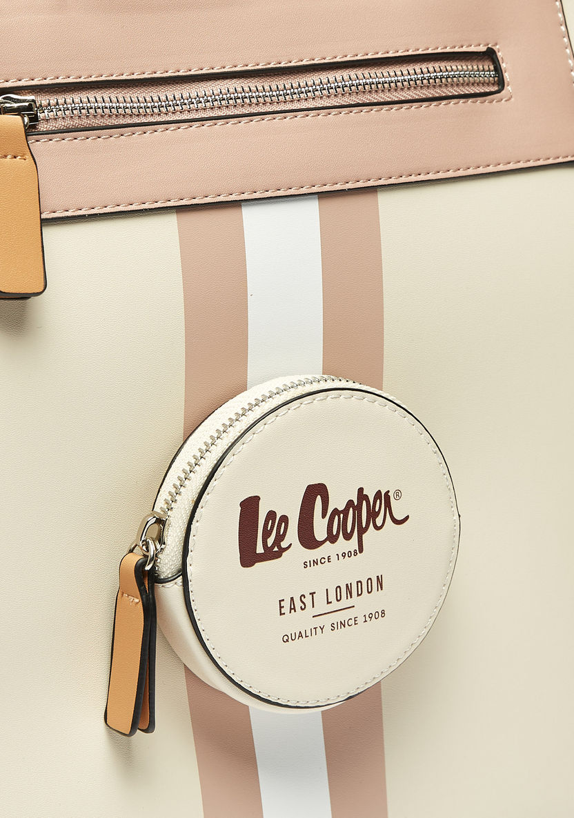 Lee Cooper Colourblock Tote Bag with Zipper Closure-Women%27s Handbags-image-3