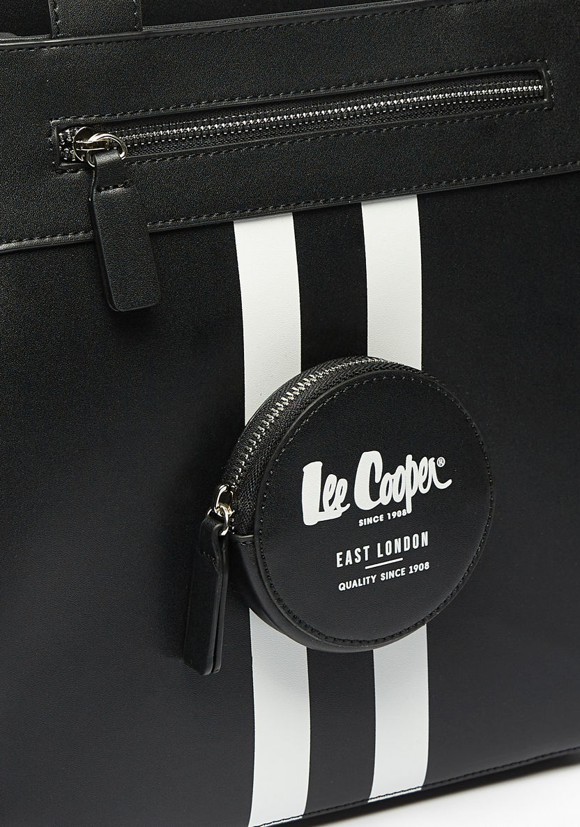 Lee Cooper Colourblock Tote Bag with Zipper Closure-Women%27s Handbags-image-2