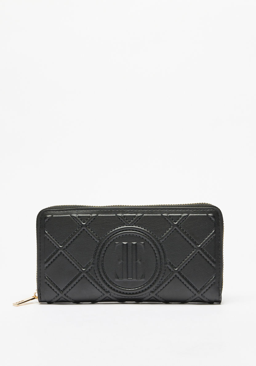 Elle All-Over Quilted Zip Around Wallet-Wallets & Clutches-image-0