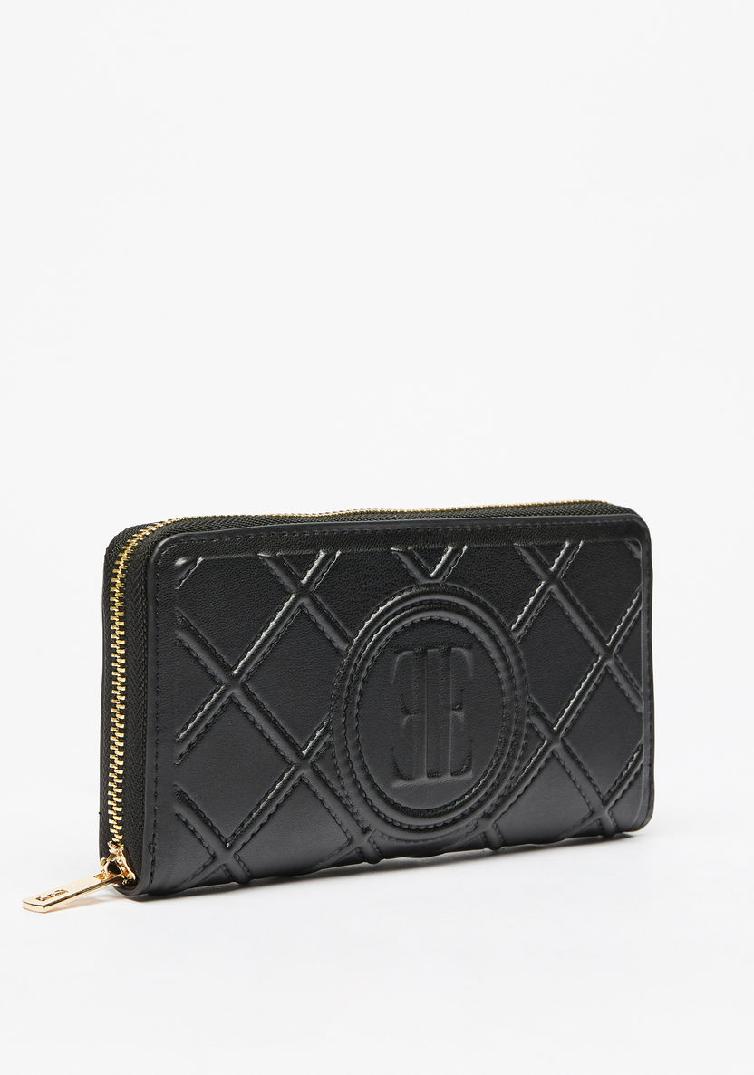 Elle All-Over Quilted Zip Around Wallet-Wallets & Clutches-image-1