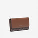 Celeste Monogram Print Wallet with Flap Closure-Wallets & Clutches-thumbnail-1