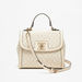 Elle Textured Jacquard Satchel Bag with Detachable Strap-Women%27s Handbags-thumbnailMobile-0