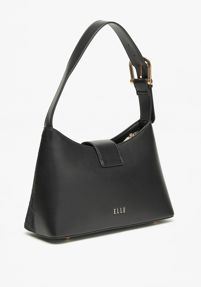Elle Monogram Embroidered Shoulder Bag-Women%27s Handbags-image-4