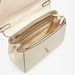 Elle Textured Satchel Bag with Metallic Handle and Detachable Strap-Women%27s Handbags-thumbnail-6