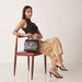 Elle Textured Satchel Bag with Metallic Handle and Detachable Strap-Women%27s Handbags-thumbnailMobile-5