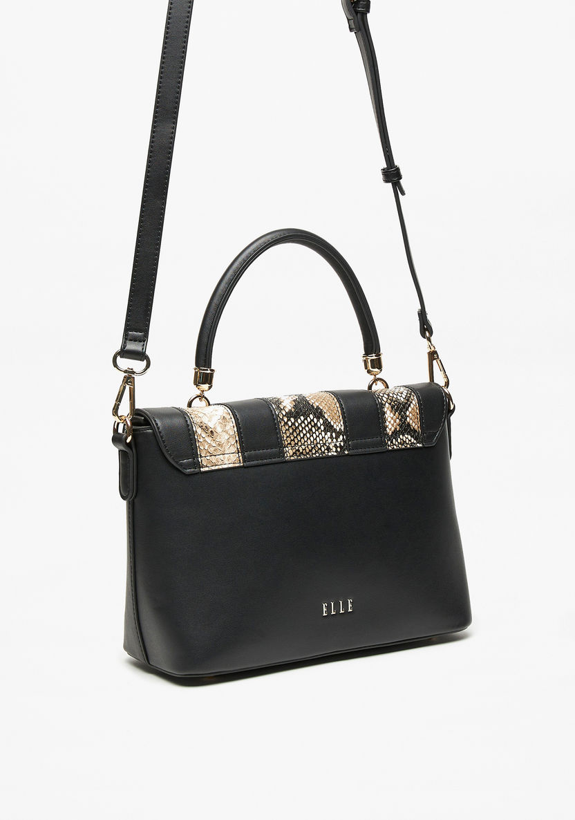 Elle Animal Print Satchel Bag-Women%27s Handbags-image-4
