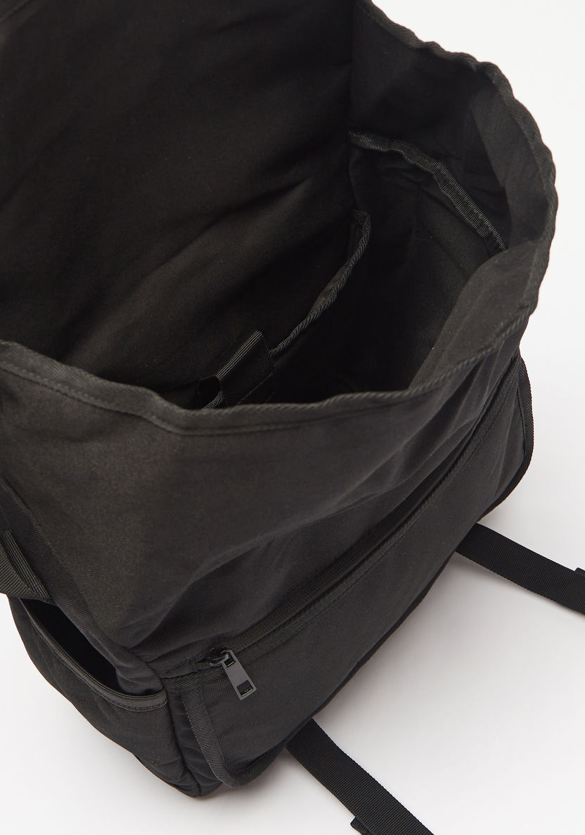 Lee Cooper Solid Convertible Crossbody Bag with Buckled Strap-Men%27s Handbags-image-3