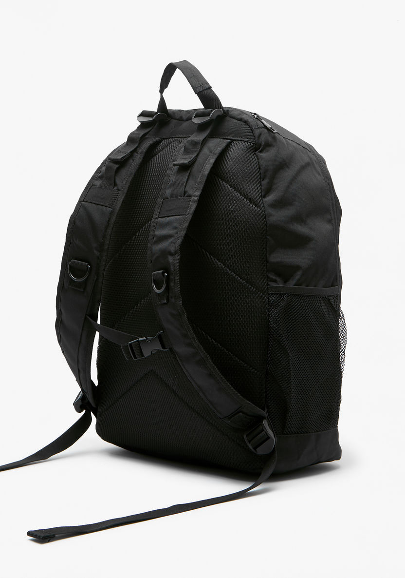 Lee Cooper Textured Backpack with Zip Closure-Men%27s Backpacks-image-1