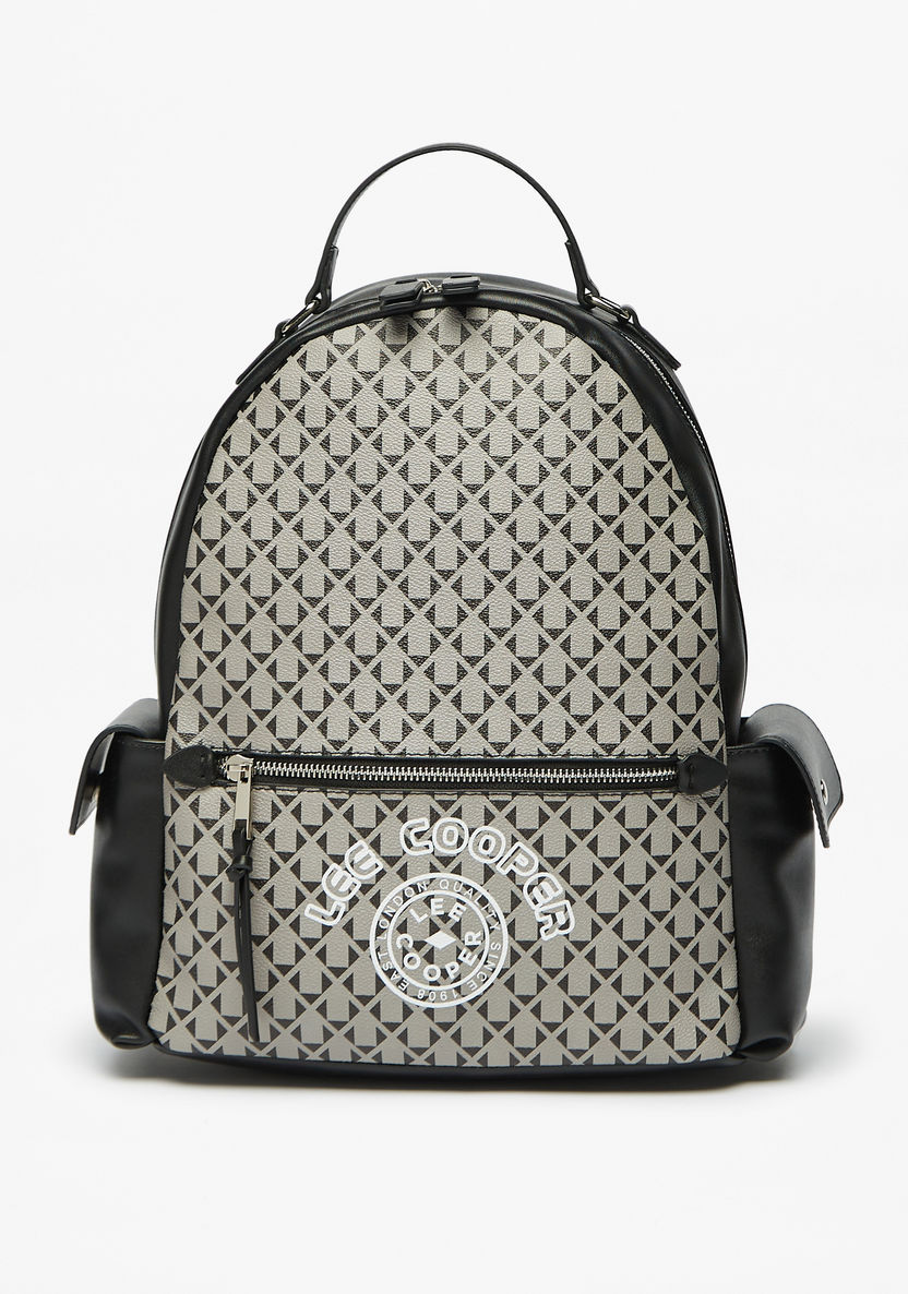 Lee Cooper Printed Backpack with Adjustable Shoulder Straps-Women%27s Backpacks-image-0