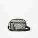 Lee Cooper Printed Crossbody Bag with Detachable Strap and Zip Closure-Women%27s Handbags-thumbnail-0