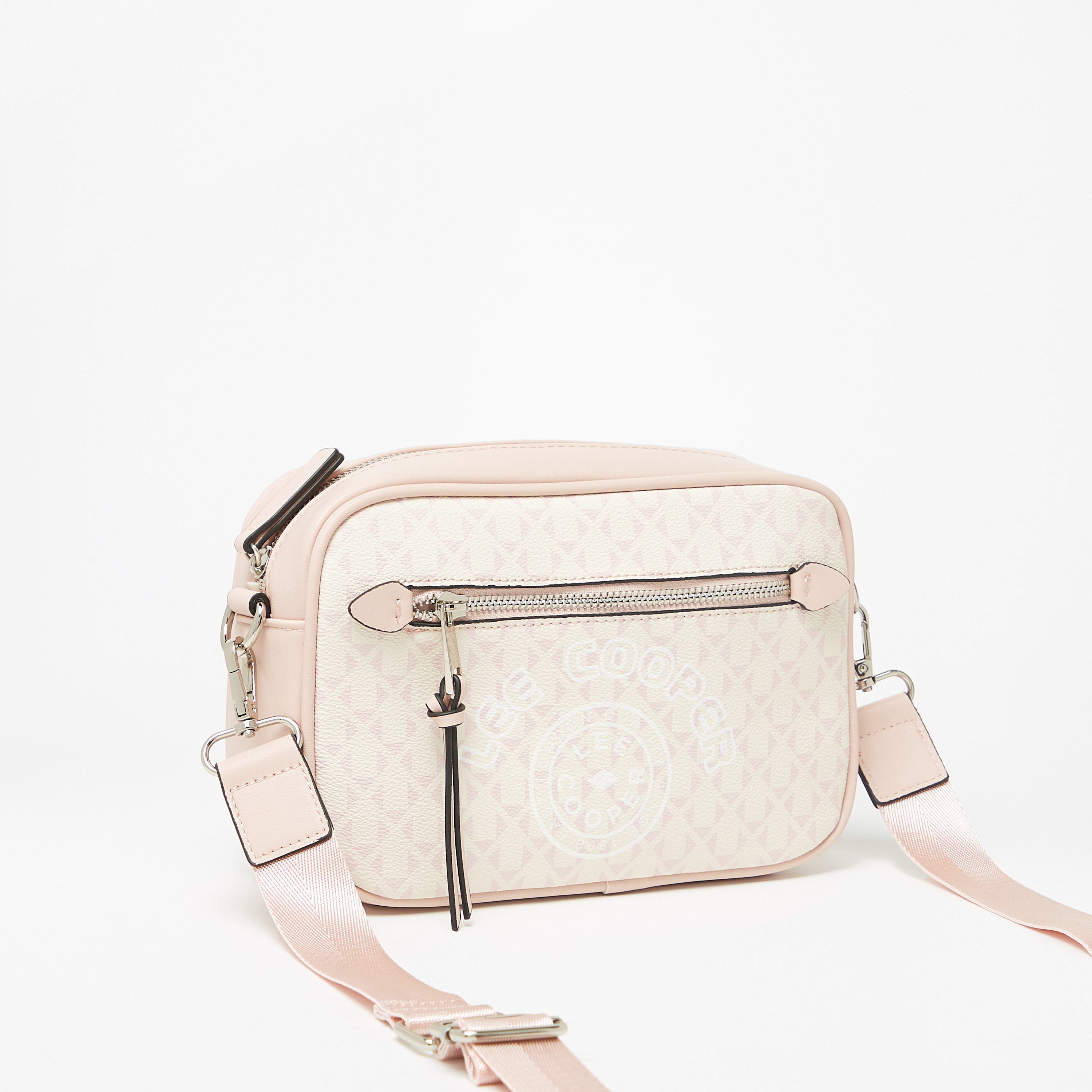 Lee Cooper Printed Crossbody Bag with Detachable Strap and Zip Closure-women-bagsandwallets-handbags-image-2