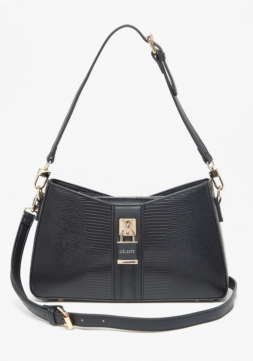 Celeste Textured Shoulder Bag with Detachable Strap-Women%27s Handbags-image-0