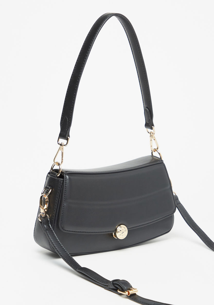 Celeste Solid Shoulder Bag with Detachable Strap-Women%27s Handbags-image-1