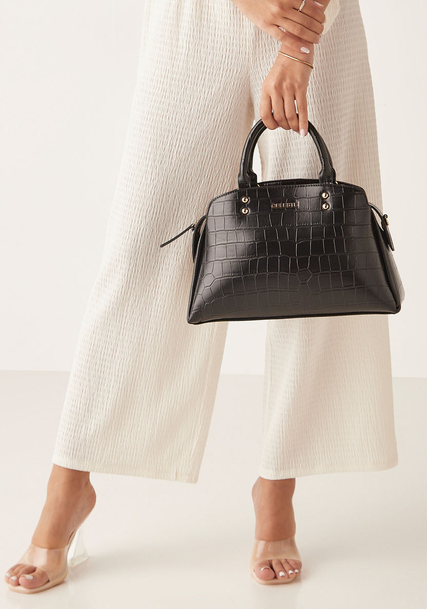 Celeste Textured Tote Bag with Double Handles-Women%27s Handbags-image-0
