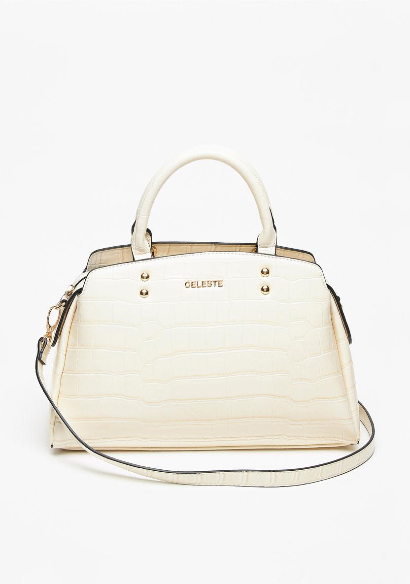 Celeste Textured Tote Bag with Double Handles-Women%27s Handbags-image-1