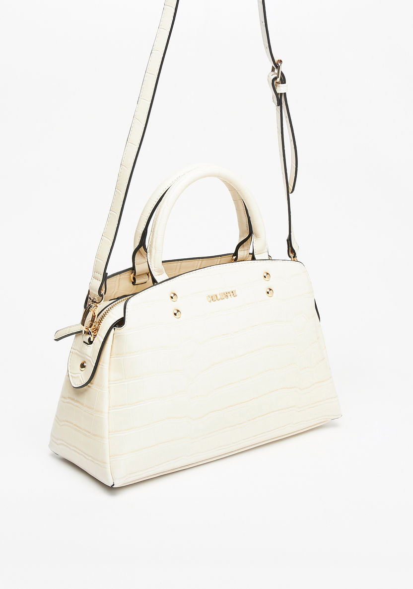 Celeste Textured Tote Bag with Double Handles-Women%27s Handbags-image-2