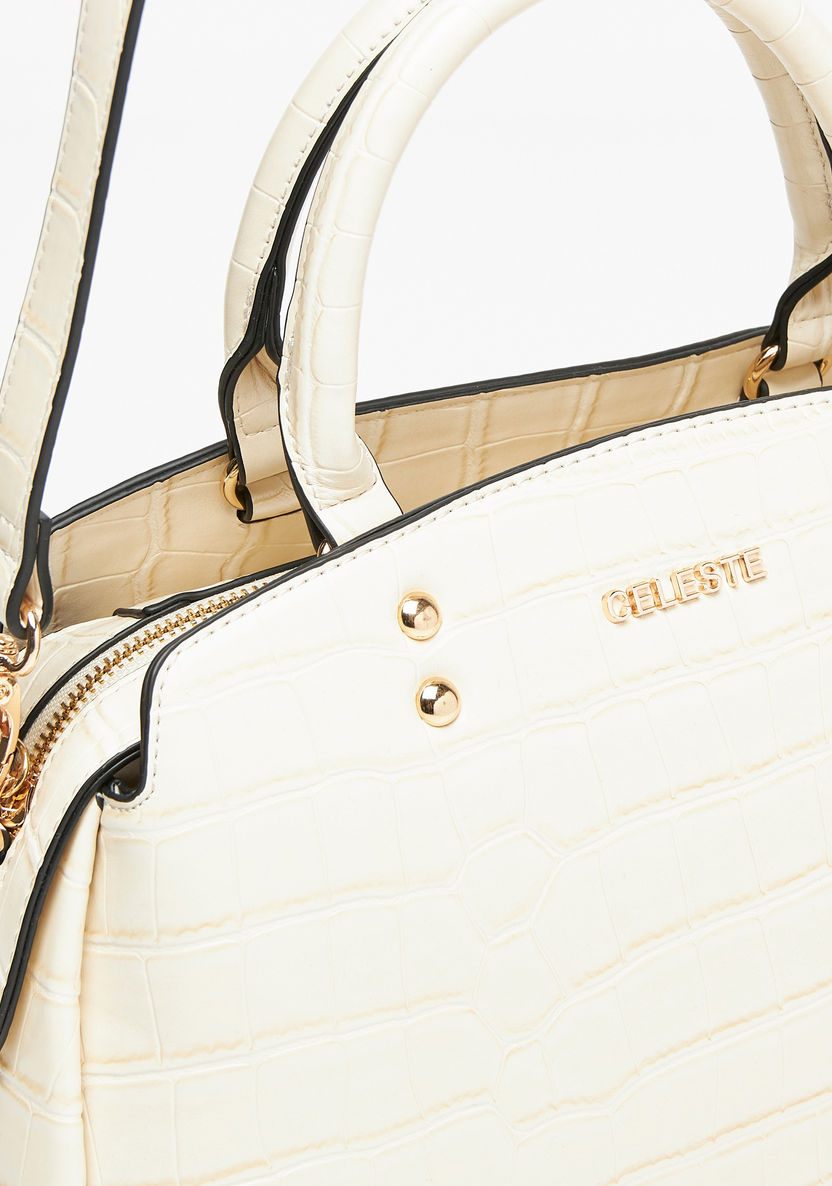 Celeste Textured Tote Bag with Double Handles-Women%27s Handbags-image-3