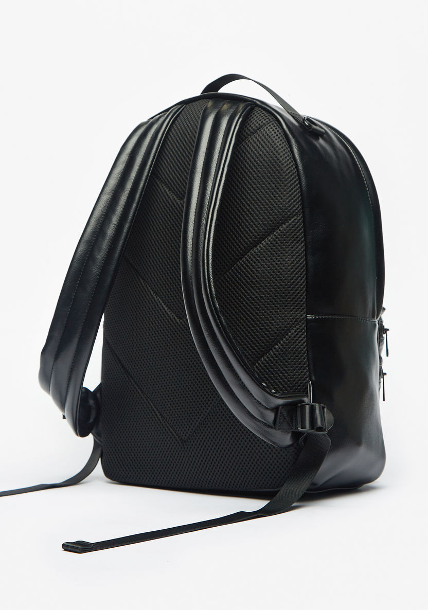 Lee Cooper Logo Detail Backpack with Adjustable Straps-Men%27s Backpacks-image-1