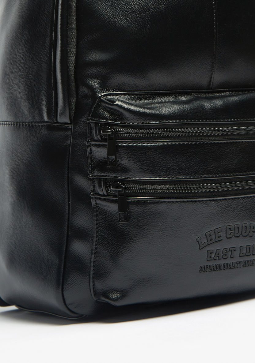 Lee Cooper Logo Detail Backpack with Adjustable Straps-Men%27s Backpacks-image-2