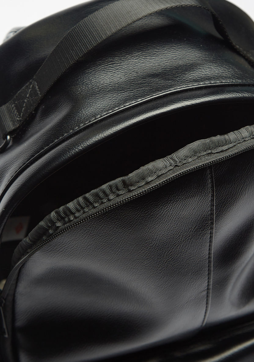 Lee Cooper Logo Detail Backpack with Adjustable Straps-Men%27s Backpacks-image-3