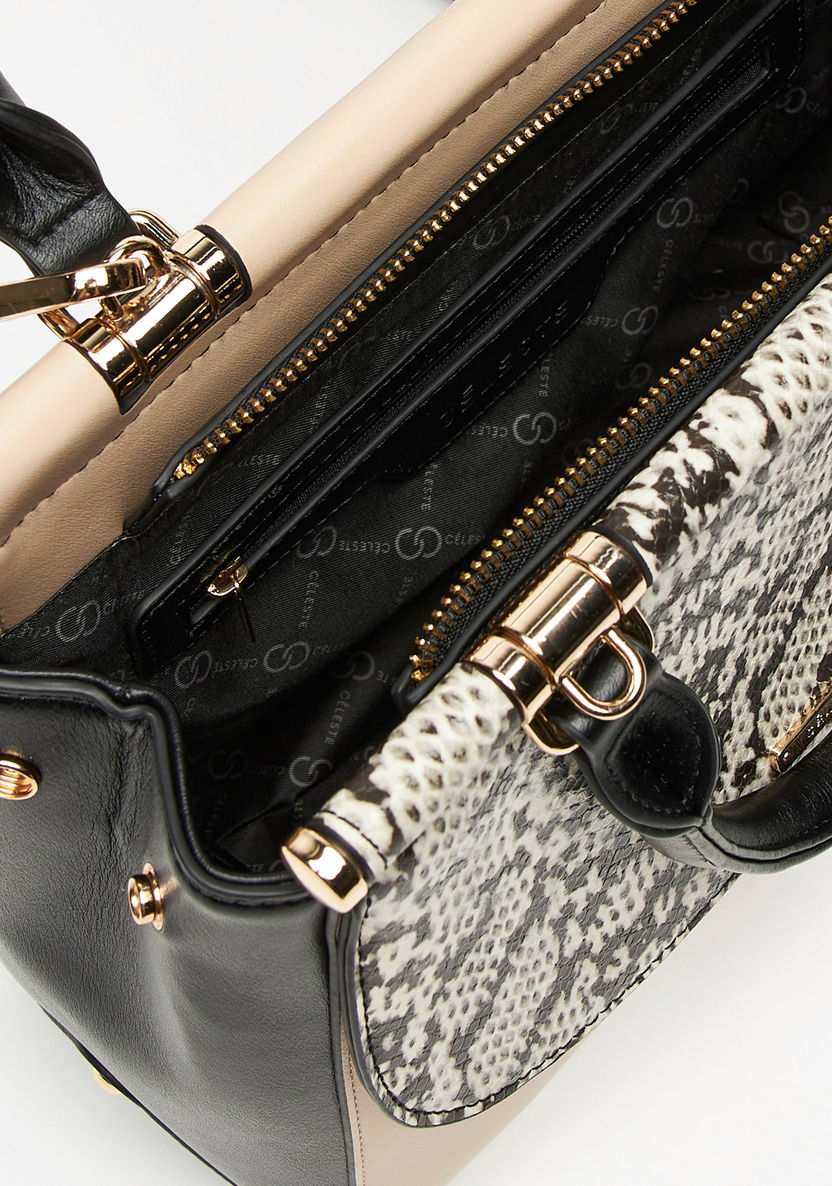 Celeste Animal Print Tote Bag with Double Handles-Women%27s Handbags-image-4