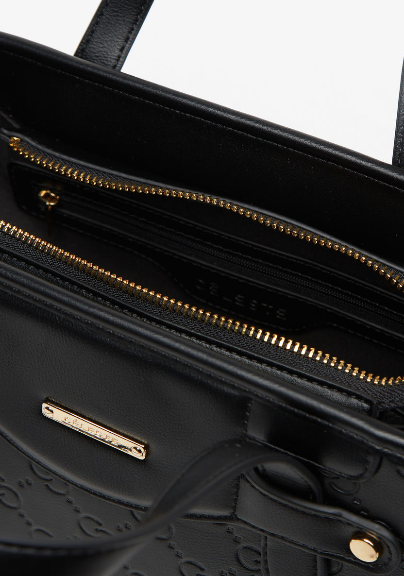 Celeste Monogram Embossed Tote Bag-Women%27s Handbags-image-4