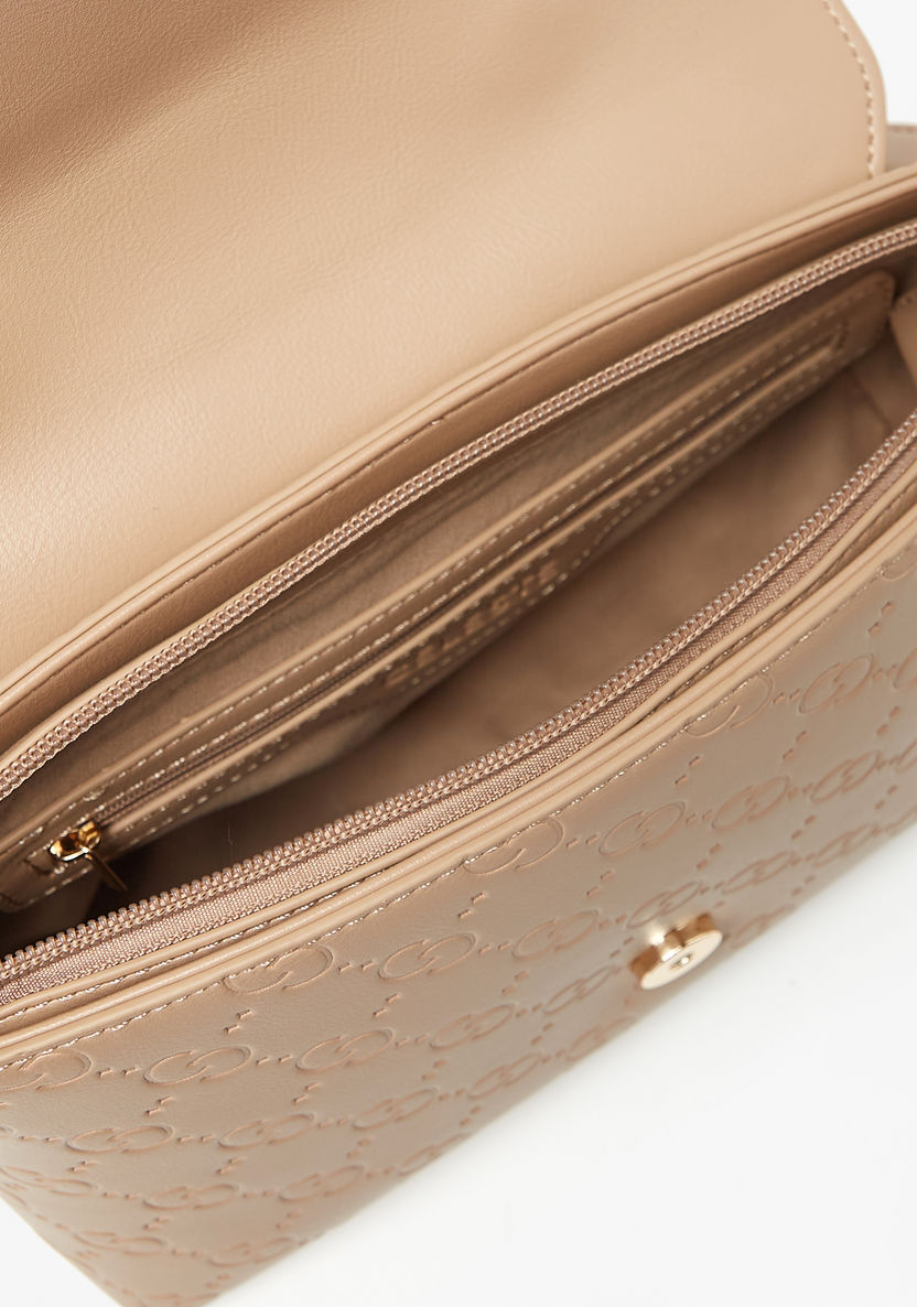 Celeste Monogram Embossed Satchel Bag with Detachable Strap-Women%27s Handbags-image-3