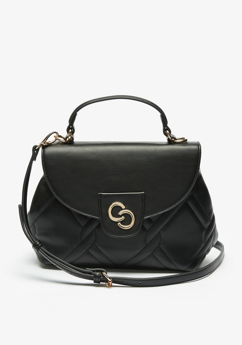 Celeste Quilted Satchel Bag with Detachable Strap-Women%27s Handbags-image-0