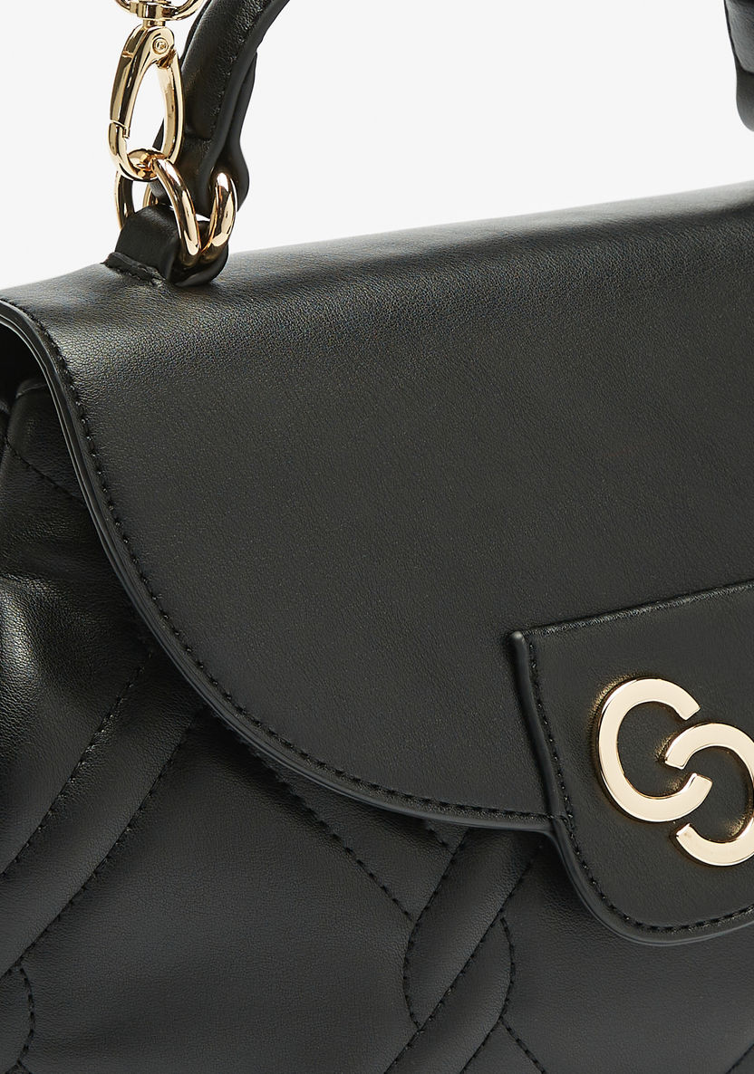 Celeste Quilted Satchel Bag with Detachable Strap-Women%27s Handbags-image-3