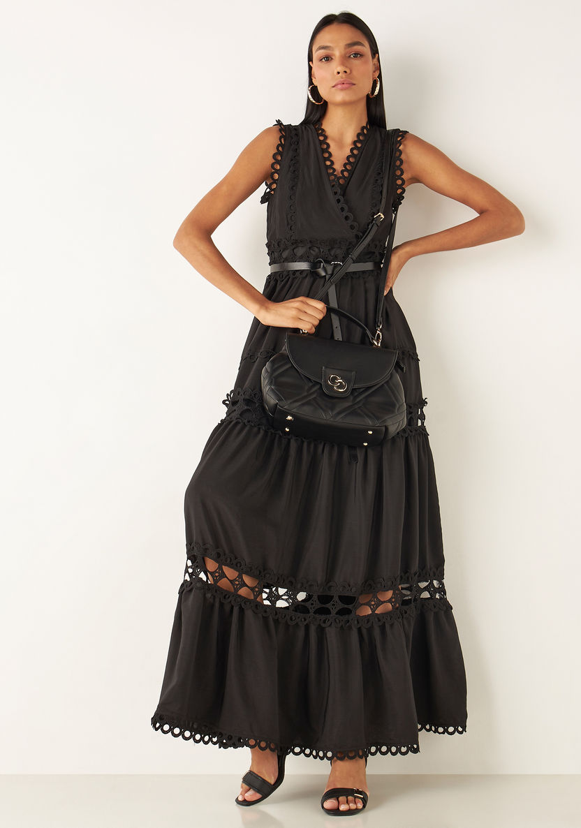 Celeste Quilted Satchel Bag with Detachable Strap-Women%27s Handbags-image-4