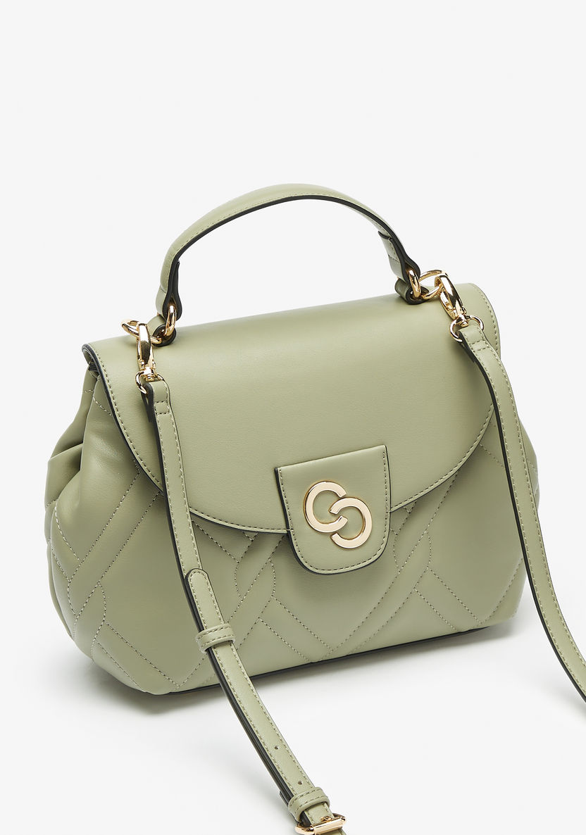 Celeste Quilted Satchel Bag with Detachable Strap-Women%27s Handbags-image-2