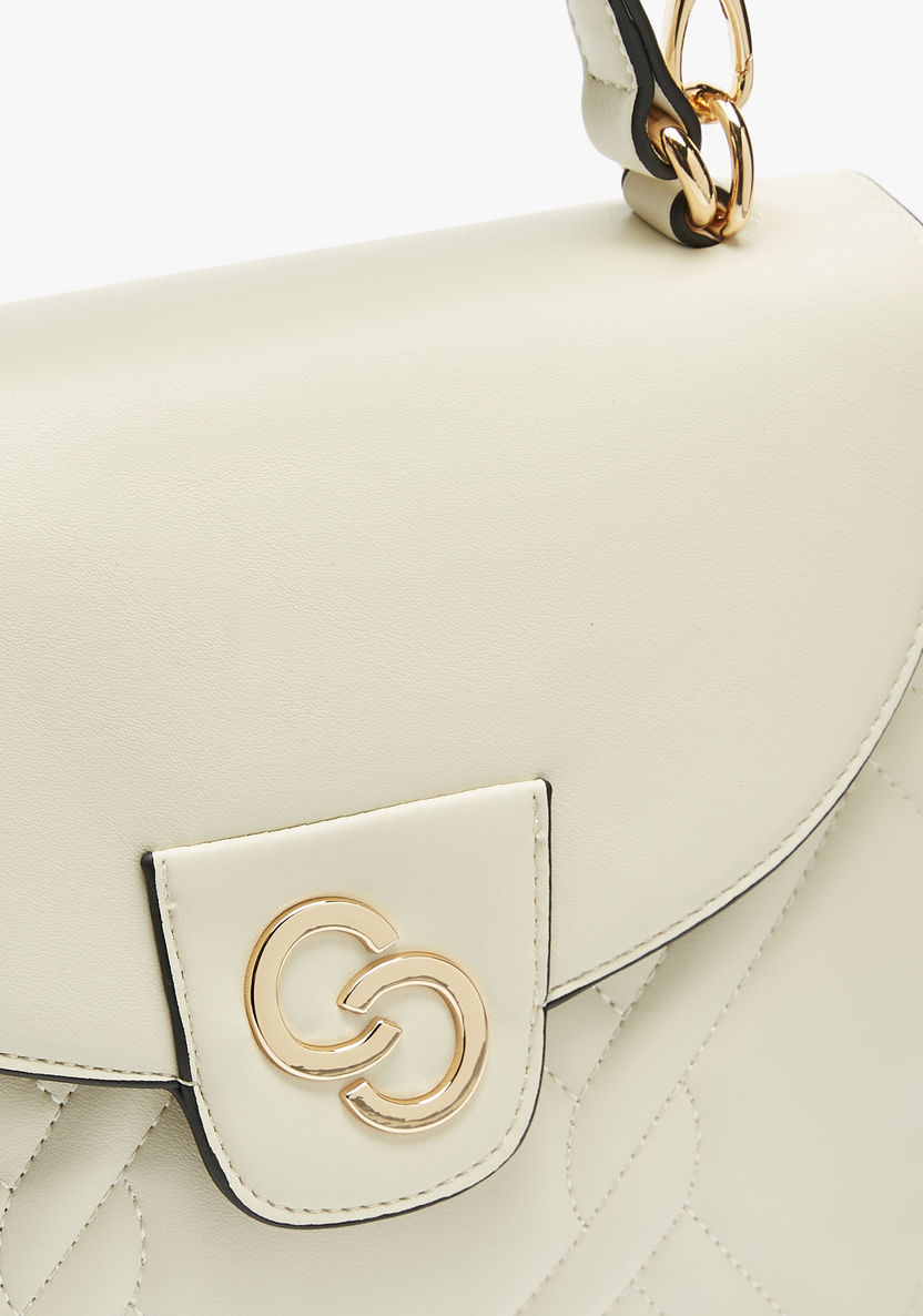 Celeste Quilted Satchel Bag with Detachable Strap-Women%27s Handbags-image-3