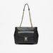 Elle Monogram Embossed Tote Bag with Double Handles-Women%27s Handbags-thumbnail-1