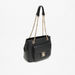 Elle Monogram Embossed Tote Bag with Double Handles-Women%27s Handbags-thumbnail-2