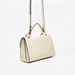 Elle Monogram Embossed Satchel Bag with Chainlink Accent-Women%27s Handbags-thumbnailMobile-4
