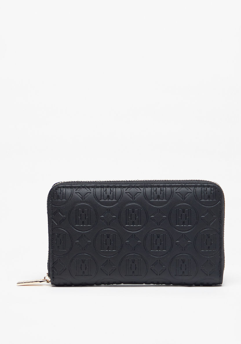 Elle Monogram Embossed Zip Around Wallet-Wallets & Clutches-image-0