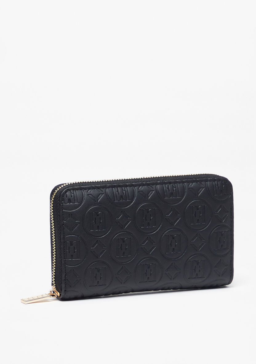 Elle Monogram Embossed Zip Around Wallet-Wallets & Clutches-image-1