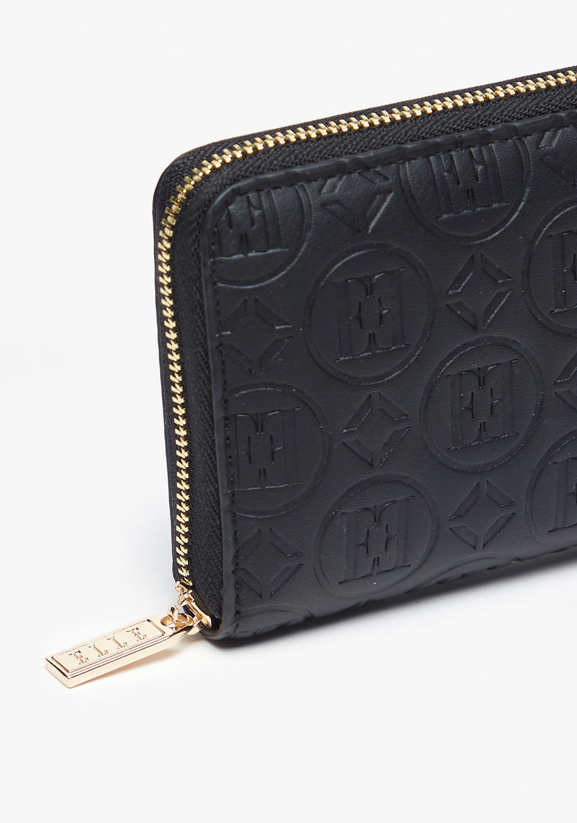 Elle Monogram Embossed Zip Around Wallet-Wallets & Clutches-image-2