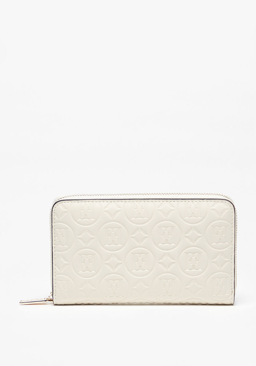 Elle Monogram Embossed Zip Around Wallet-Wallets & Clutches-image-0