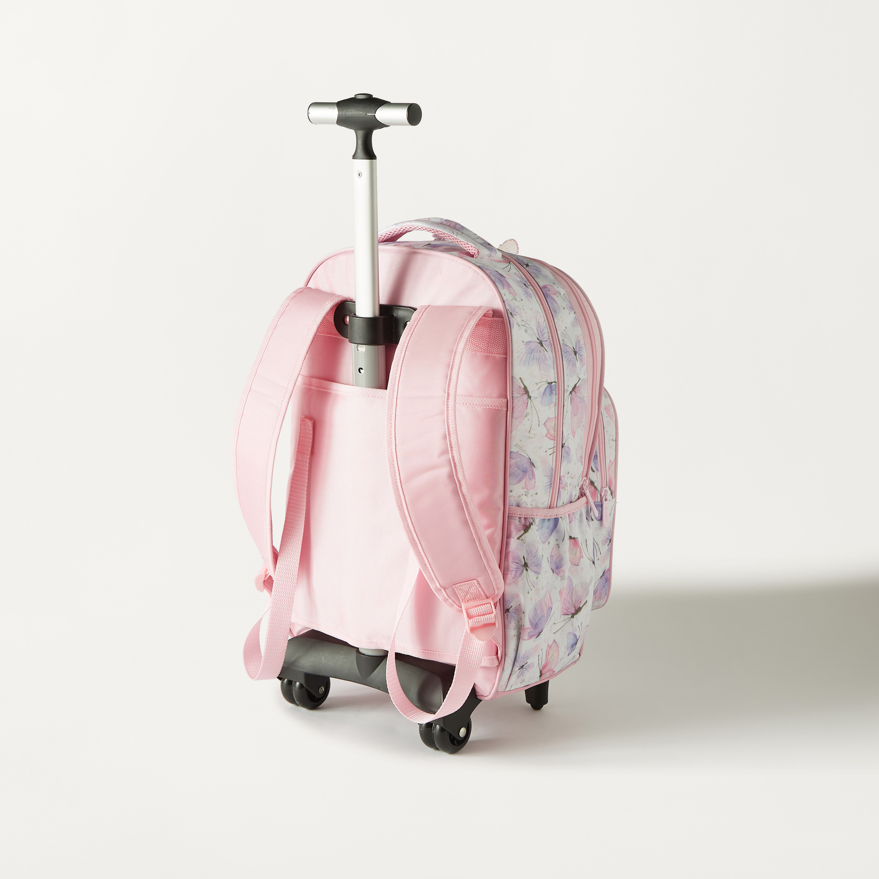 شنطة ظهر ترولي 17 بوصة بطبعات فراشة من سامي ستوديو - 43x32x18 سم - ضمان سنة واحدة-school-bagsandbackpacks-trolleybags-image-5
