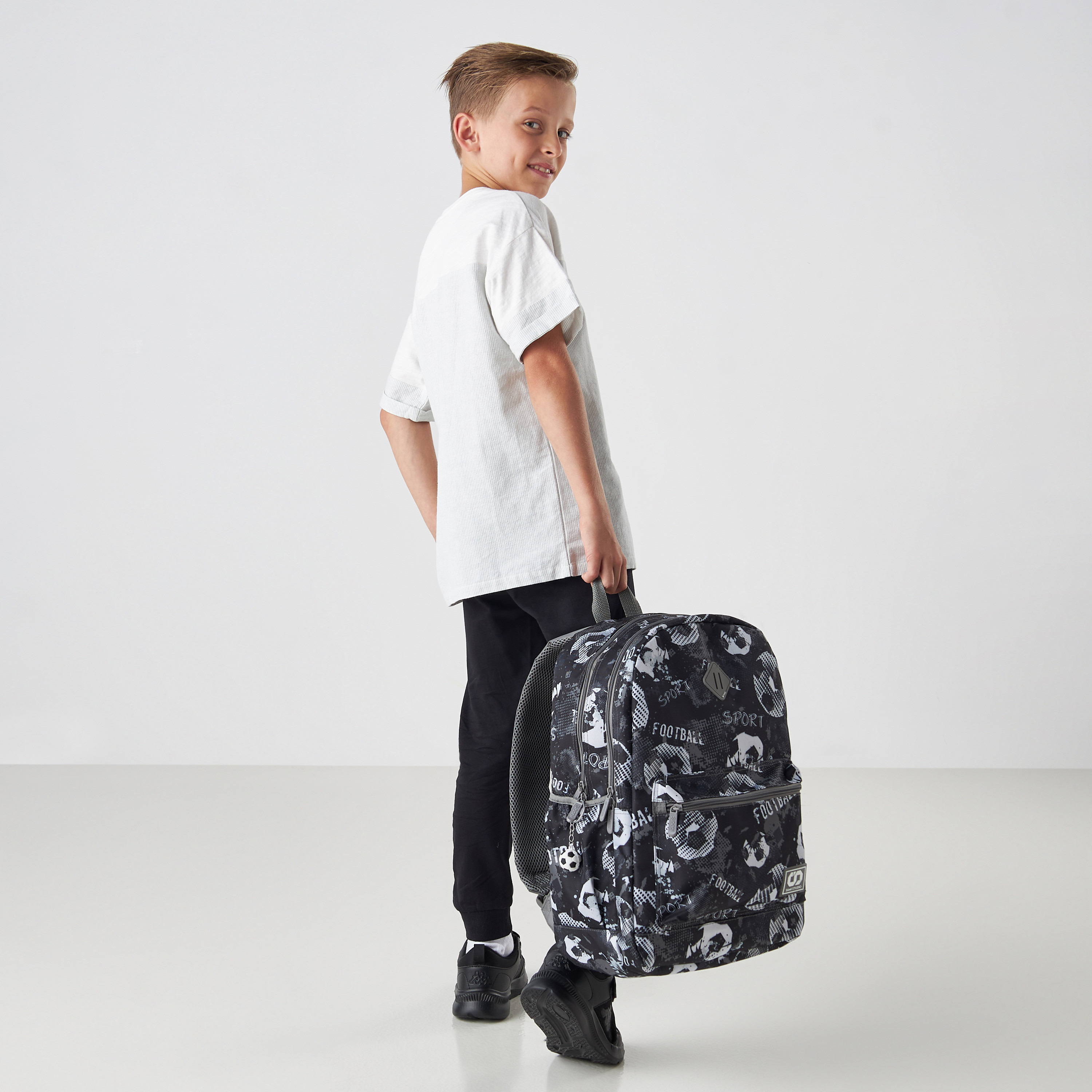SAMI STUDIO Football Print 17-inch Backpack - 43x28x13 cms 1-Year Warranty-school-bagsandbackpacks-backpacks-image-1