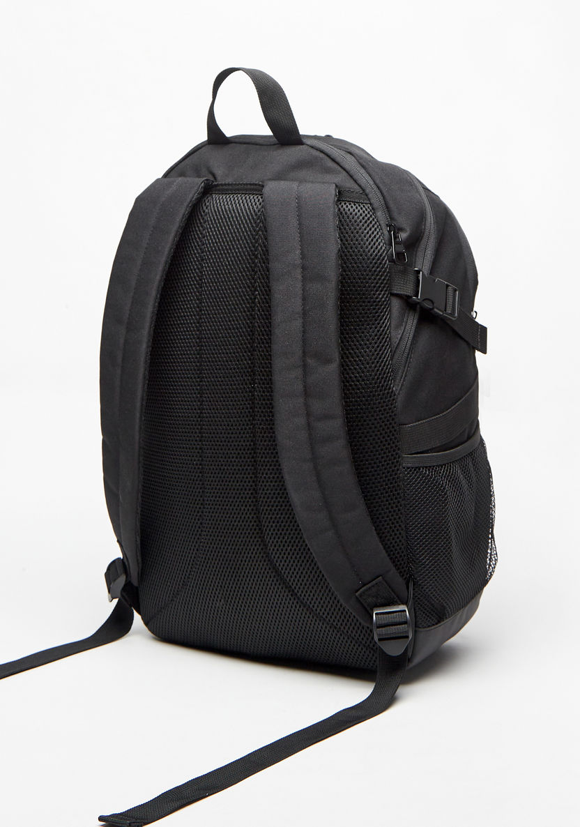 Kappa Logo Print Backpack with Adjustable Shoulder Straps-Men%27s Backpacks-image-1