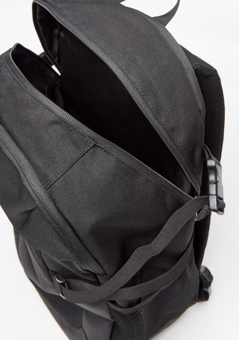 Kappa Logo Print Backpack with Adjustable Shoulder Straps-Men%27s Backpacks-image-3