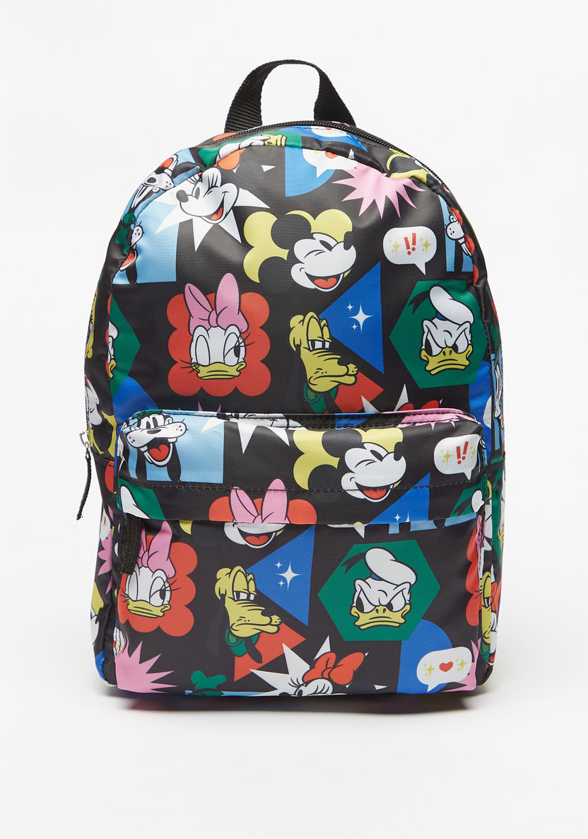 Disney Mickey Mouse and Friends Print Backpack with Zip Closure-Boy%27s Backpacks-image-0