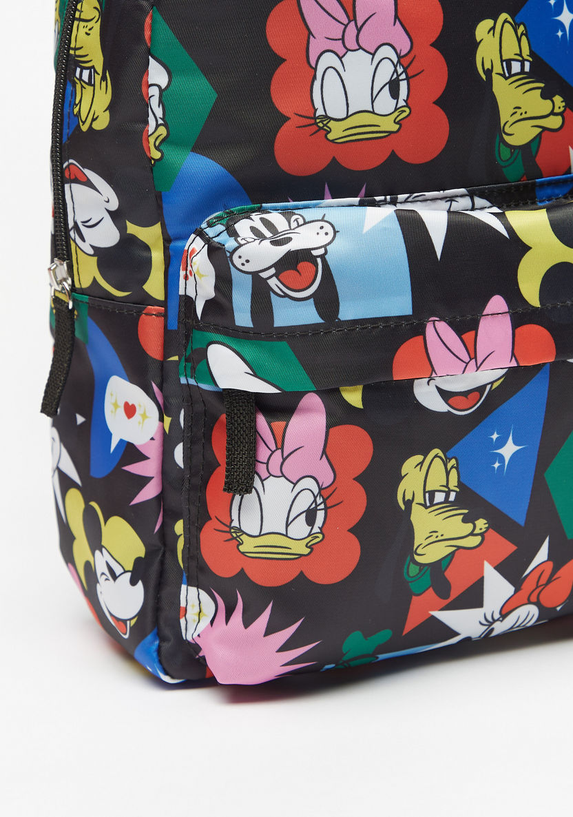 Disney Mickey Mouse and Friends Print Backpack with Zip Closure-Boy%27s Backpacks-image-2