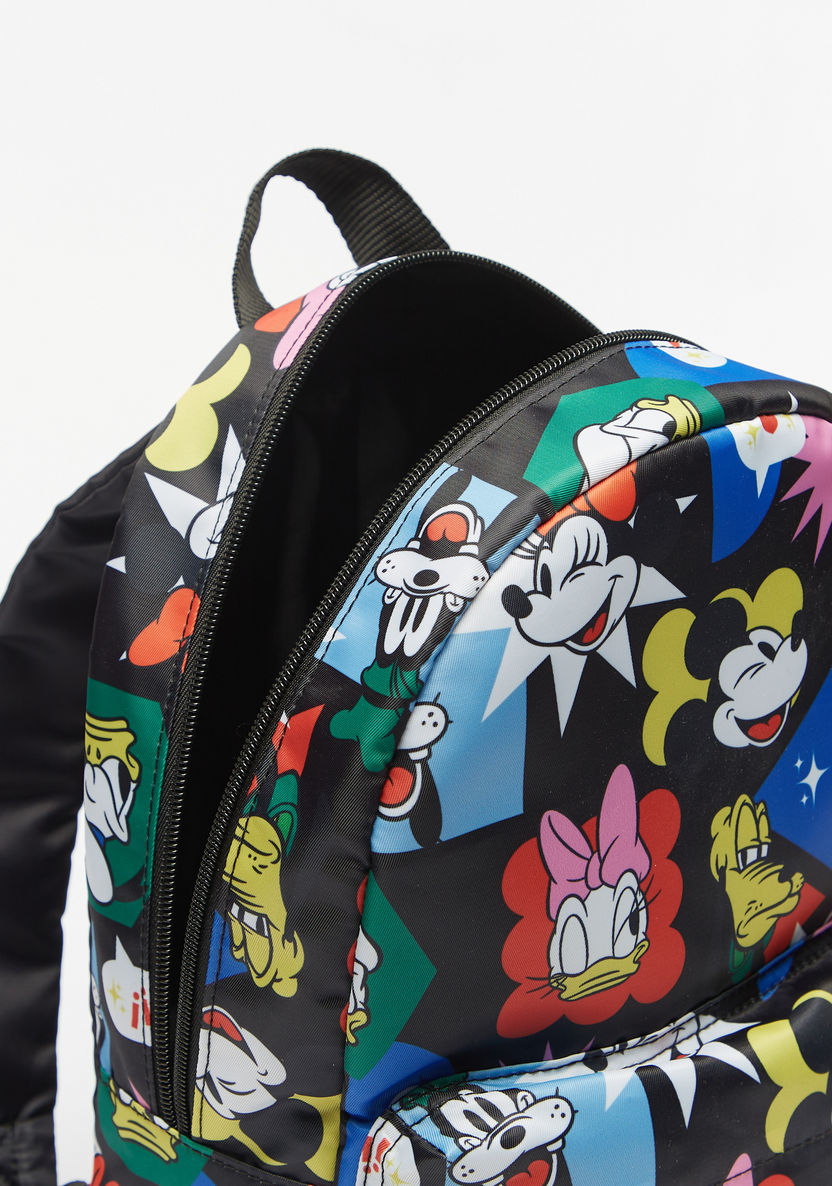 Disney Mickey Mouse and Friends Print Backpack with Zip Closure-Boy%27s Backpacks-image-3