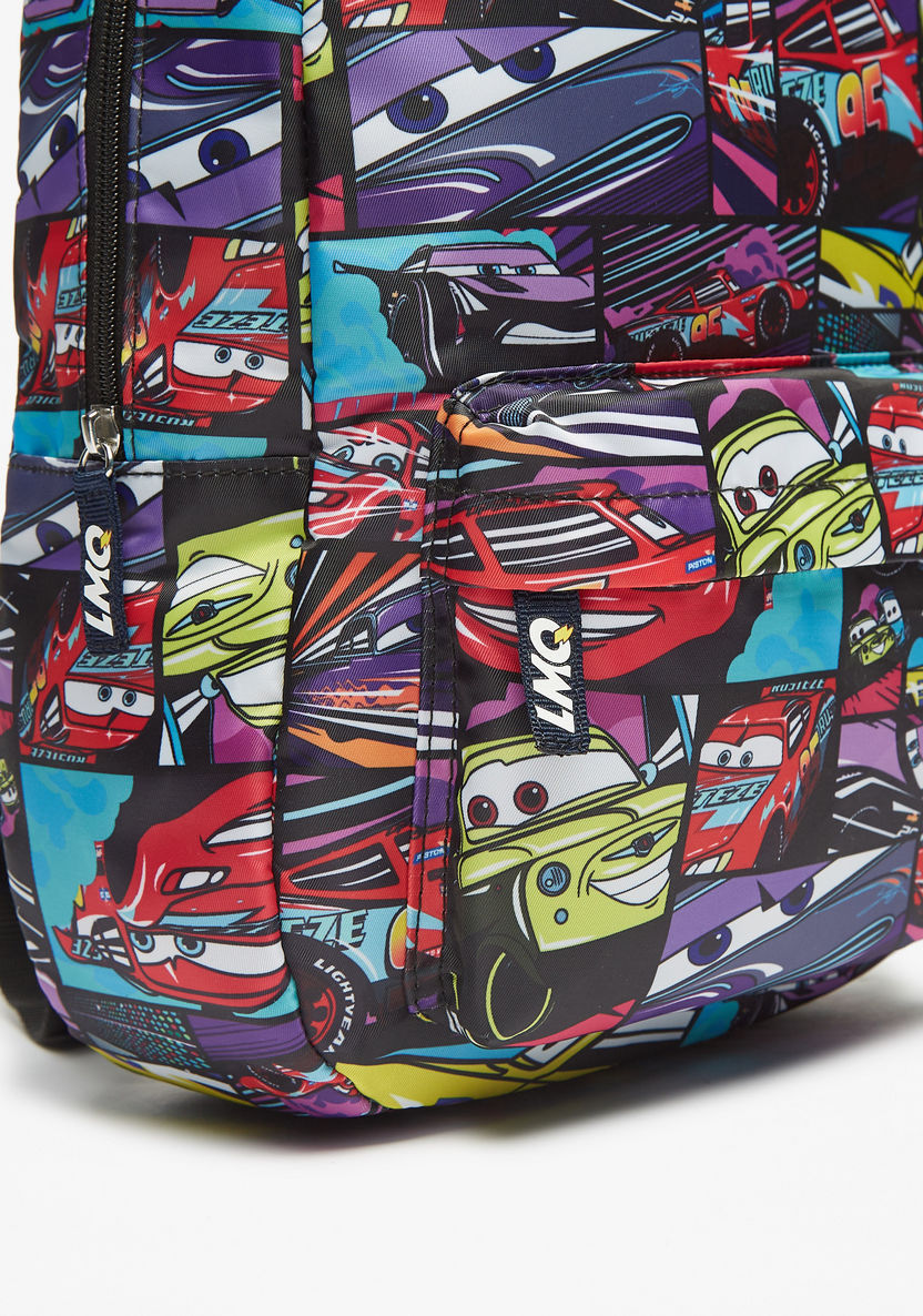 Disney Cars Print Backpack with Zip Closure and Adjustable Straps-Boy%27s Backpacks-image-2