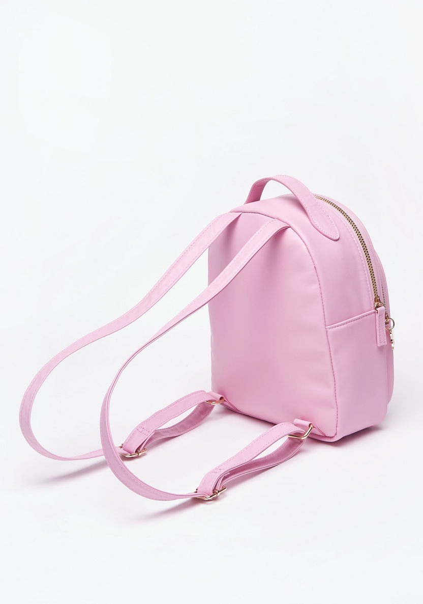 Barbie Heart Quilted Backpack with Adjustable Shoulder Straps-Girl%27s Backpacks-image-2
