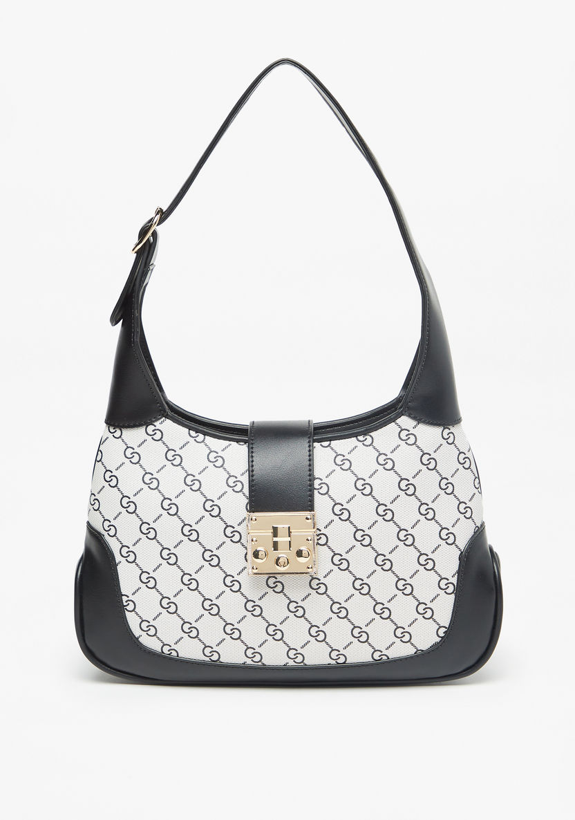 Celeste Monogram Print Shoulder Bag-Women%27s Handbags-image-0